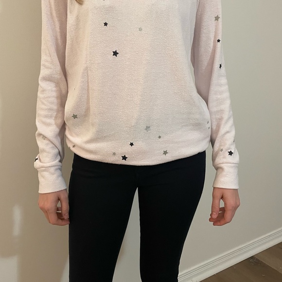 Chaser - light pink sweatshirt with stars- small - Picture 2 of 2